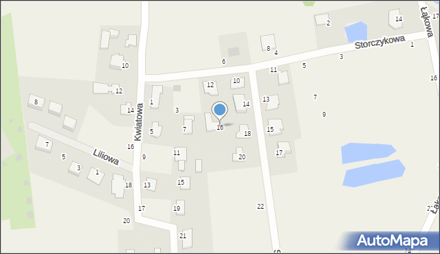 Kruszyn Krajeński, Storczykowa, 16, mapa Kruszyn Krajeński