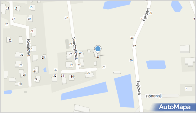 Kruszyn Krajeński, Storczykowa, 23, mapa Kruszyn Krajeński