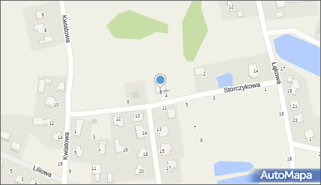 Kruszyn Krajeński, Storczykowa, 8, mapa Kruszyn Krajeński