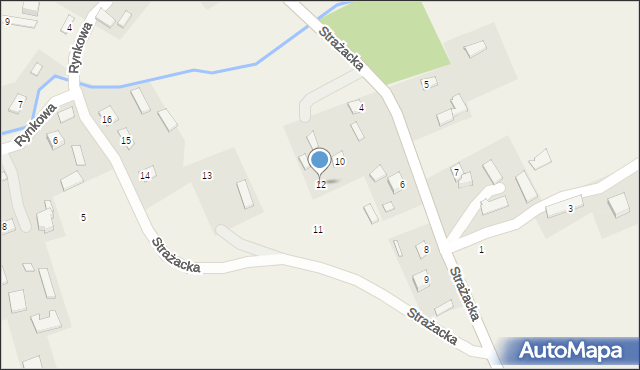 Krzczonów, Strażacka, 12, mapa Krzczonów