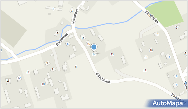 Krzczonów, Strażacka, 14, mapa Krzczonów