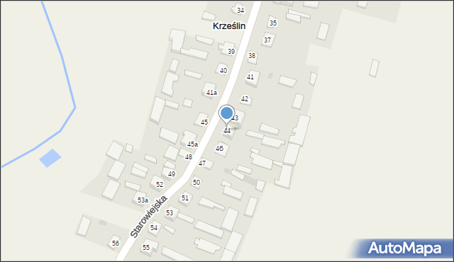 Krześlin, Starowiejska, 37, mapa Krześlin