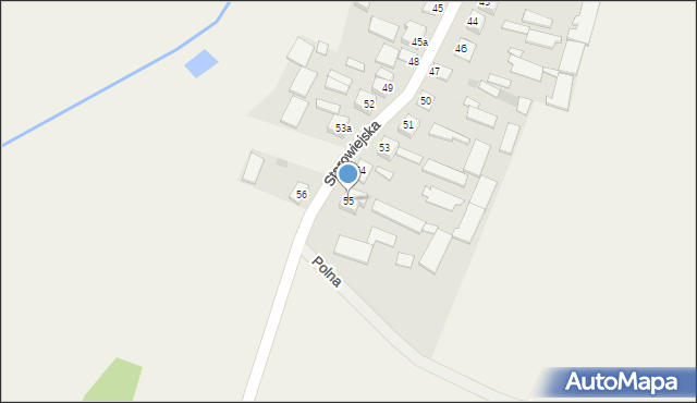 Krześlin, Starowiejska, 53, mapa Krześlin