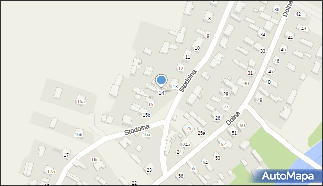 Krzętów, Stodolna, 14, mapa Krzętów