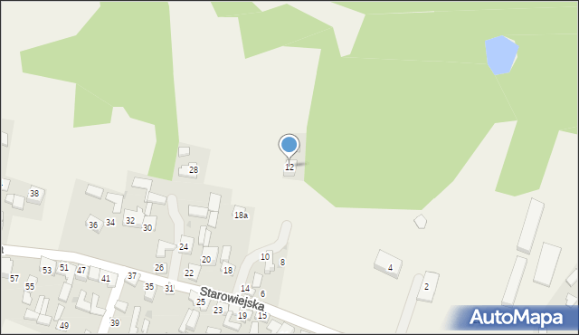 Krzykawka, Starowiejska, 12, mapa Krzykawka
