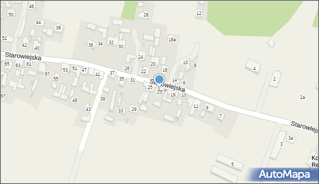 Krzykawka, Starowiejska, 23, mapa Krzykawka
