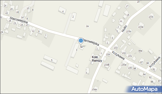 Krzykawka, Starowiejska, 3a, mapa Krzykawka