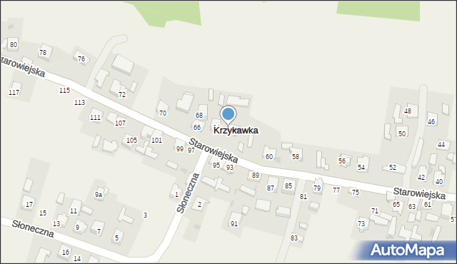 Krzykawka, Starowiejska, 62, mapa Krzykawka