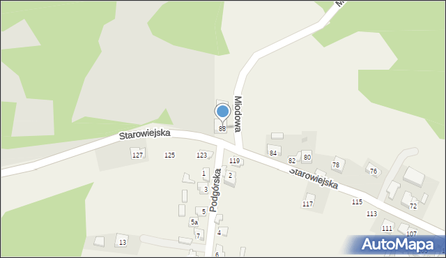 Krzykawka, Starowiejska, 88, mapa Krzykawka