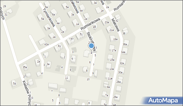 Krzyków, Stokrotkowa, 4, mapa Krzyków