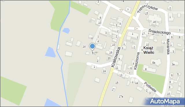 Książ Wielki, Stroma, 3, mapa Książ Wielki