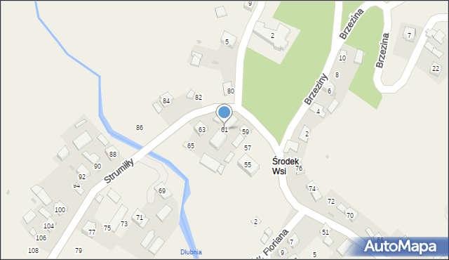 Książniczki, Strumiłły Tadeusza, 61, mapa Książniczki