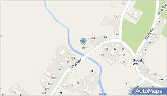 Książniczki, Strumiłły Tadeusza, 86, mapa Książniczki