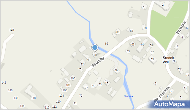 Książniczki, Strumiłły Tadeusza, 88, mapa Książniczki