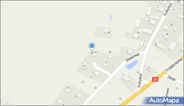 Księginice, Stawowa, 21, mapa Księginice