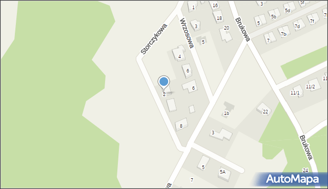 Księżyno, Storczykowa, 2, mapa Księżyno