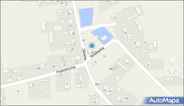 Kuchary, Strażacka, 10, mapa Kuchary