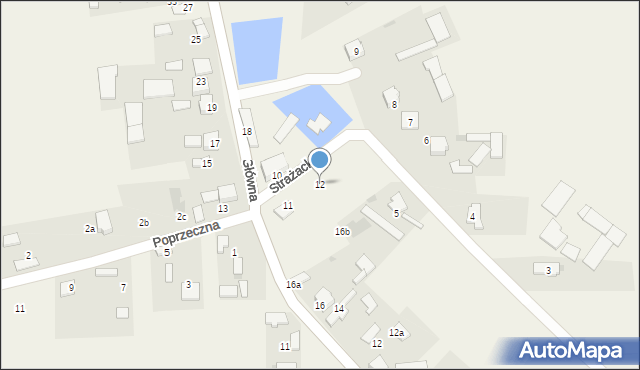 Kuchary, Strażacka, 12, mapa Kuchary