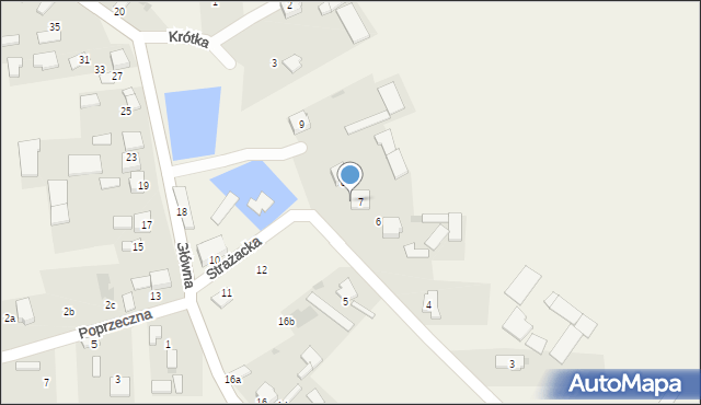 Kuchary, Strażacka, 8a, mapa Kuchary