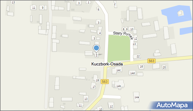 Kuczbork-Osada, Stary Rynek, 1, mapa Kuczbork-Osada