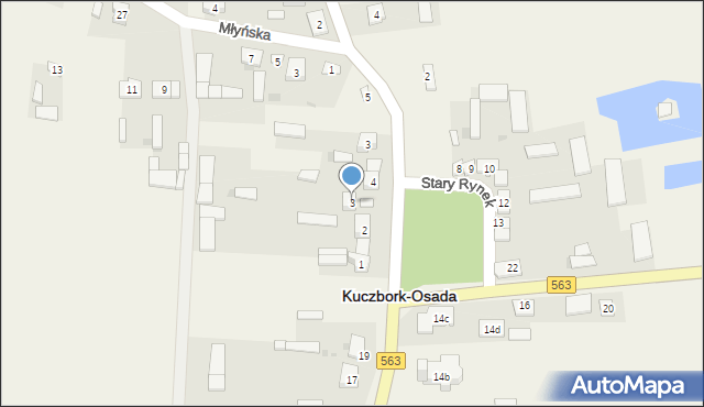 Kuczbork-Osada, Stary Rynek, 3, mapa Kuczbork-Osada