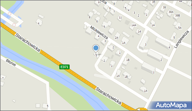 Kunów, Starachowicka, 3, mapa Kunów