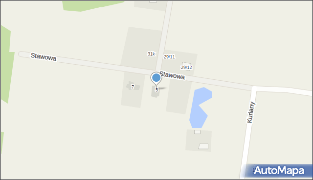 Kuriany, Stawowa, 5, mapa Kuriany