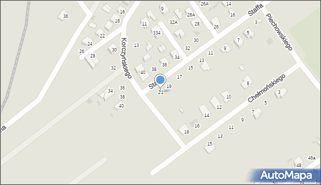 Kutno, Staffa Leopolda, 21, mapa Kutno