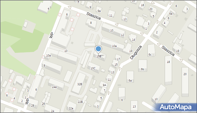 Kutno, Staszica Stanisława, 10B, mapa Kutno