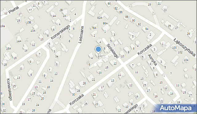 Kutno, Struga Andrzeja, 2, mapa Kutno