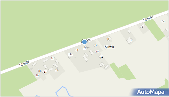 Łączna, Stawik, 12, mapa Łączna