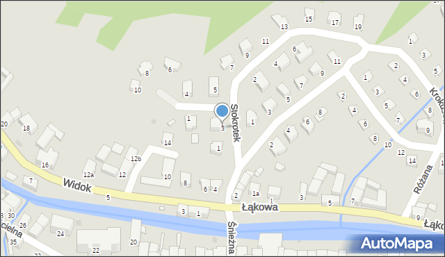 Lądek-Zdrój, Stokrotek, 3, mapa Lądek-Zdrój