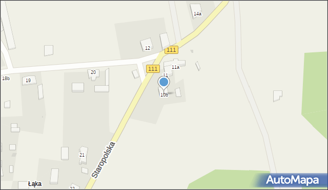 Łąka, Staropolska, 10b, mapa Łąka