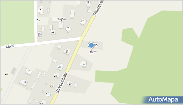 Łąka, Staropolska, 10c, mapa Łąka