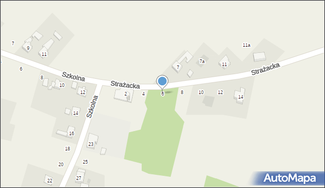 Łańce, Strażacka, 6, mapa Łańce