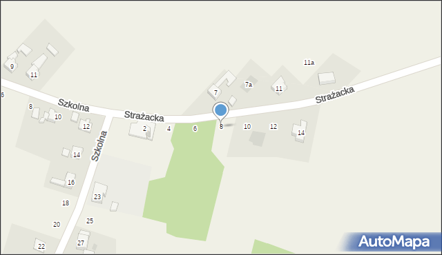 Łańce, Strażacka, 8, mapa Łańce