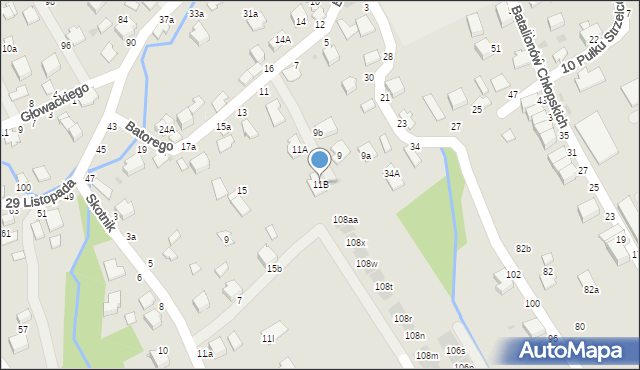 Łańcut, Stefana Batorego, 11B, mapa Łańcut
