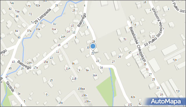 Łańcut, Stefana Batorego, 21, mapa Łańcut