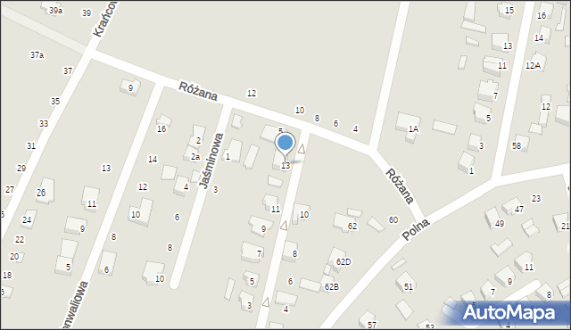 Łapy, Strażacka, 13, mapa Łapy