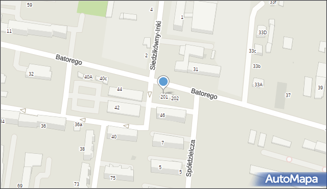 Łask, Stefana Batorego, 48a, mapa Łask