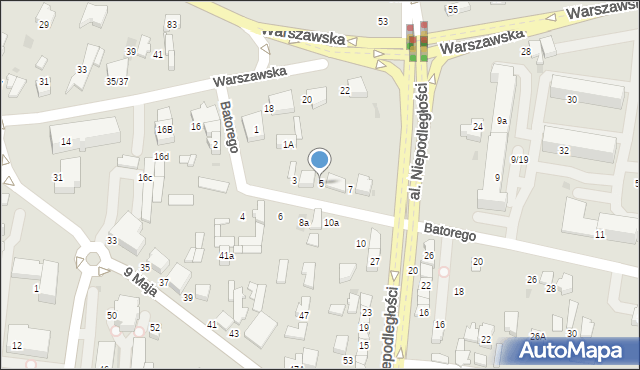 Łask, Stefana Batorego, 5, mapa Łask