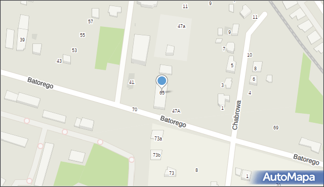 Łask, Stefana Batorego, 65, mapa Łask