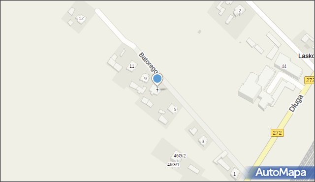 Laskowice, Stefana Batorego, 7, mapa Laskowice