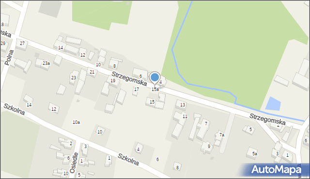 Łażany, Strzegomska, 15a, mapa Łażany