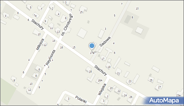 Łazieniec, Stachury Edwarda, 17a, mapa Łazieniec