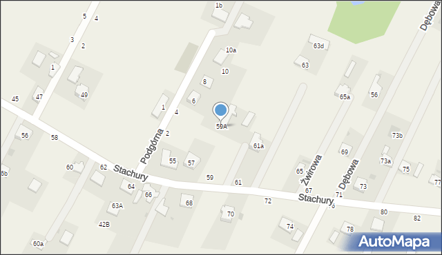 Łazieniec, Stachury Edwarda, 59A, mapa Łazieniec