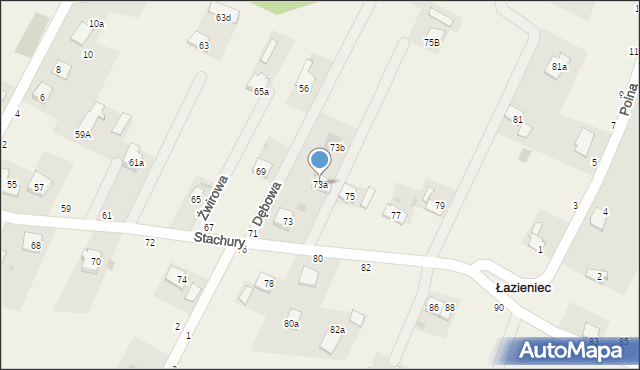 Łazieniec, Stachury Edwarda, 73a, mapa Łazieniec