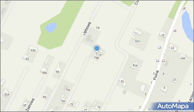 Łazieniec, Stachury Edwarda, 75a, mapa Łazieniec