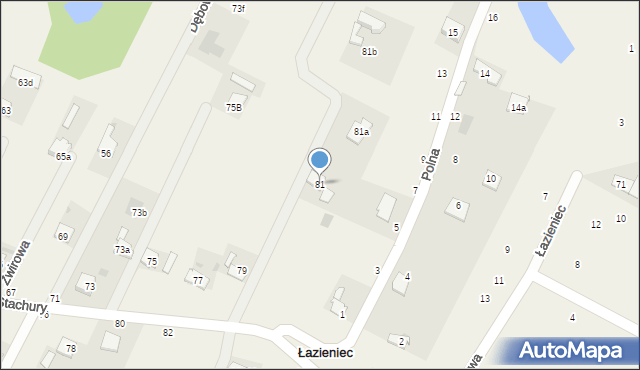 Łazieniec, Stachury Edwarda, 81, mapa Łazieniec
