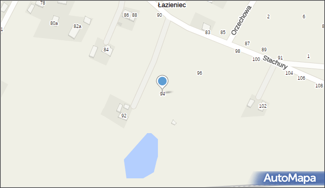 Łazieniec, Stachury Edwarda, 94, mapa Łazieniec